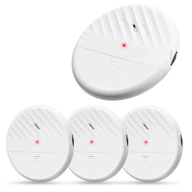 WSDCAM Glass Break Sensor Alarm 125dB Ultra-Slim Wireless Glass Break Detector Window Alarm Vibration Sensor for Home Window and Door Security - 4 Pack - Image 1
